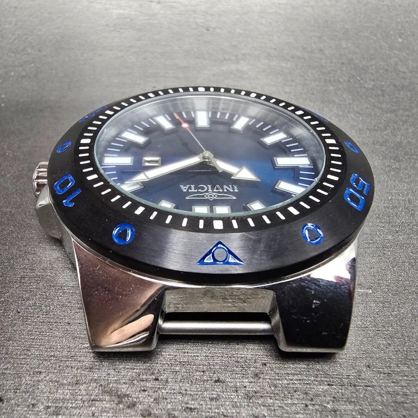 Invicta Pro Diver Watch Men 52mm Blue Dial Silver Tone Date 23482 New Battery4