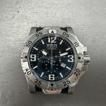Invicta Excursion Chronograph Watch Men 50mm Black Dial Steel Date 6262 New Batt0