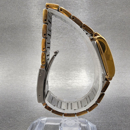 Seiko Lukia Tank Watch Women 21mm Silver Dial Two Tone 1n01-0ea0 New Battery