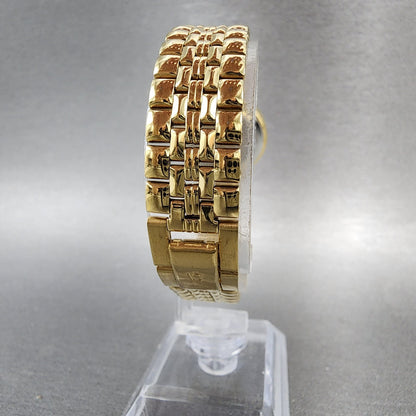 Bulova Watch Women 24mm Champagne Dial Gold Tone Date 97P28 New Battery Diamond7