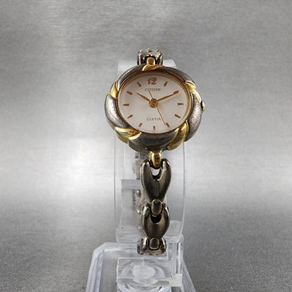 Citizen Cletia Watch Women 20mm White Dial Two Tone Round 5431K16873 New Batt5