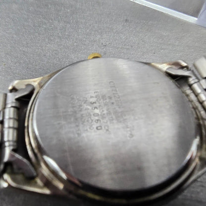 Citizen Junction Eco-Drive Watch Men 36mm Champange Dial Two Tone Daydate Works9