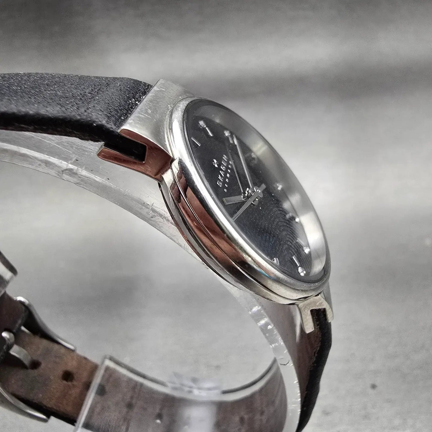 Skagen Ancher Watch Women 26mm Black Dial Silver Tone Round SKW2193 New Battery3