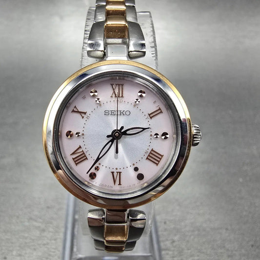 Seiko Selection Watch Women 25mm Pink Dial Two Tone Round 1B21-0AP0 Round Works0