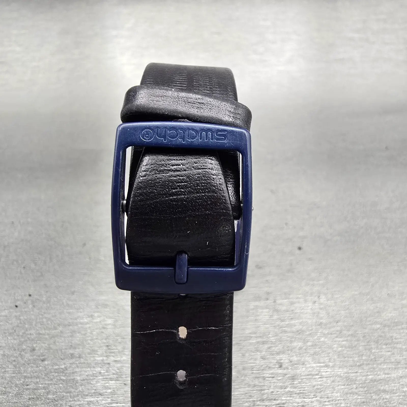 Swatch Skin Thinsider Watch Men Blue Dial Blue Case Round SFN102 New Battery7