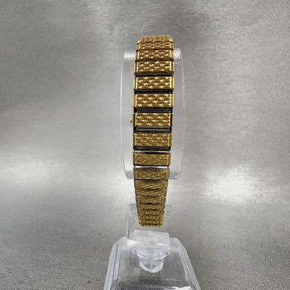 Seiko Watch Women 18mm Champagne Dial Gold Tone Rectangle 1N005K29 New Battery7