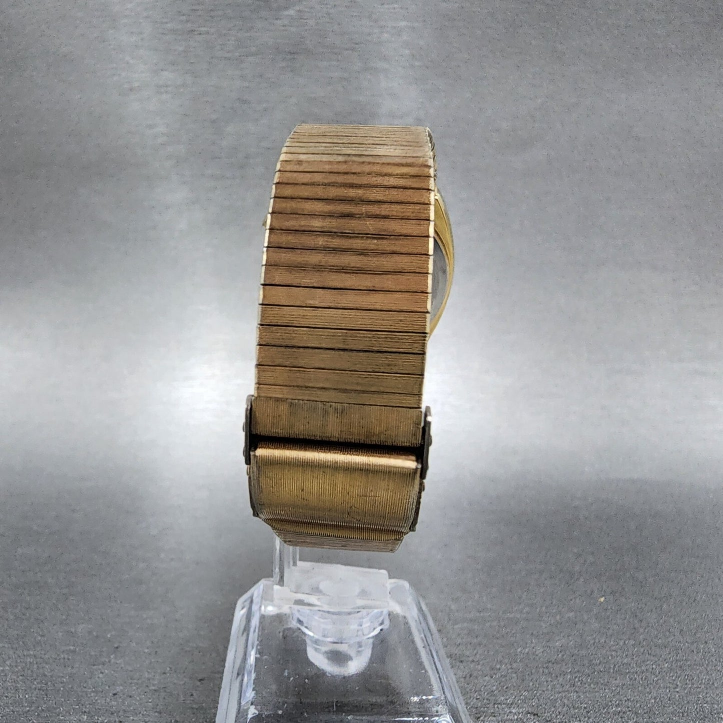 Hamilton Digital Watch Men 32mm LCD 14K Gold Plated Rectangle PARTS Vintage8