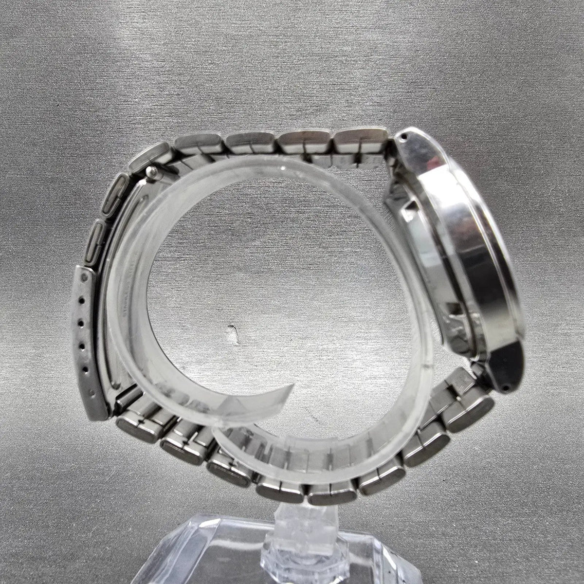 Seiko 5 Automatic Watch Men 36mm Black Dial Silver Daydate 7S26-01F0 Runs8