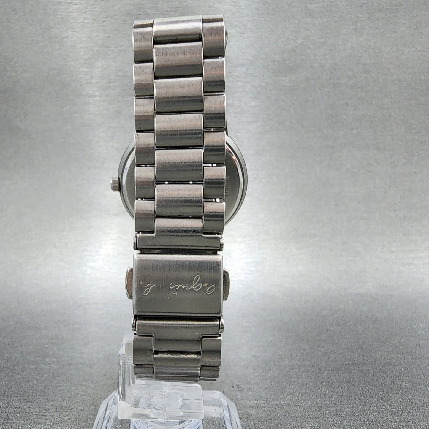 Seiko Agnes B Watch Women 33mm Black Dial Steel Daydate Round V33J0010 New Batt7