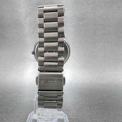 Seiko Agnes B Watch Women 33mm Black Dial Steel Daydate Round V33J0010 New Batt7