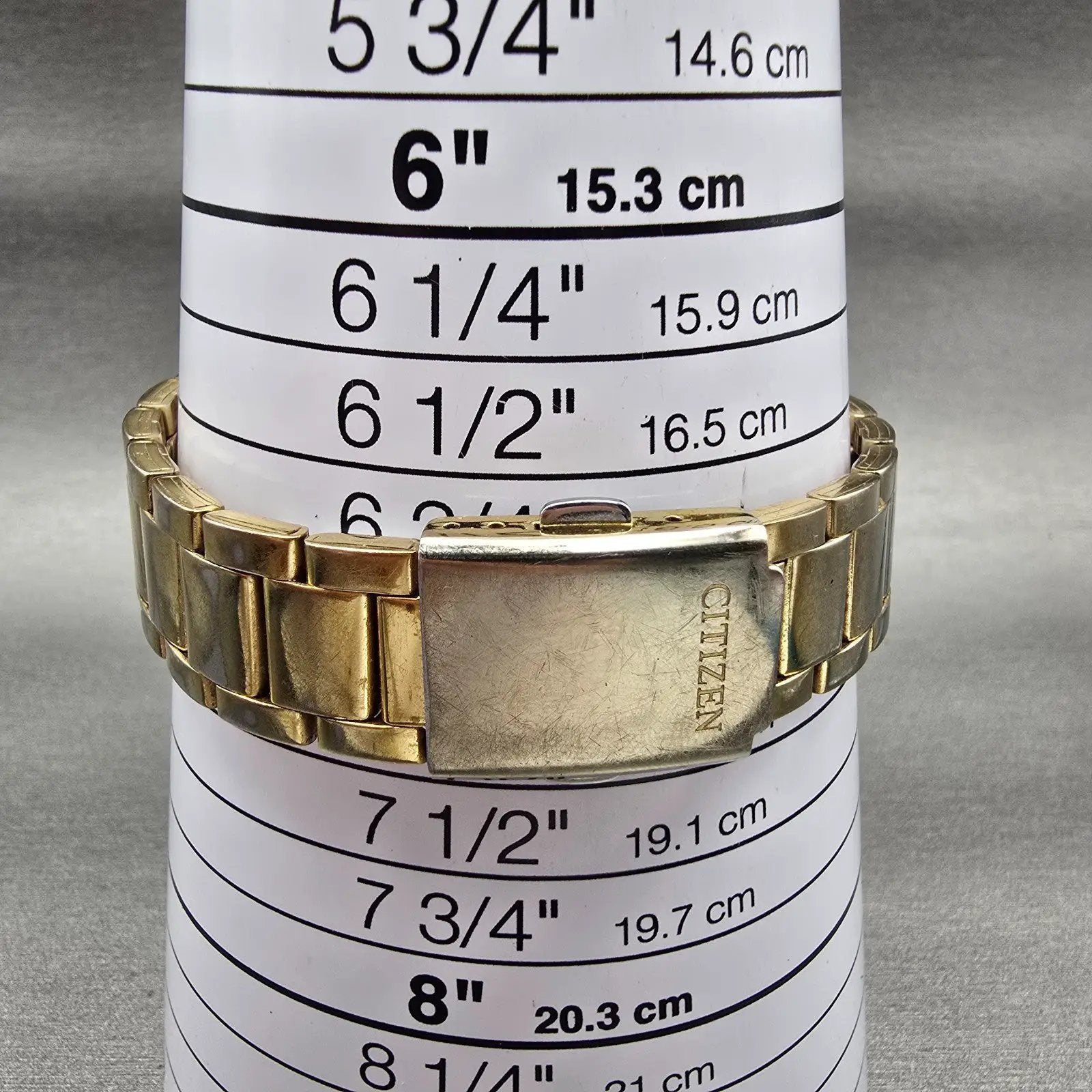 Citizen Watch Women 35mm Gold Dial Gold Tone Gemmed Round 1032-S086248 New Batt9
