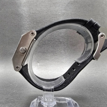 Nike Oregon Square Watch 25mm Black Dial Silver Date Rectangle WA0051 New Batt6
