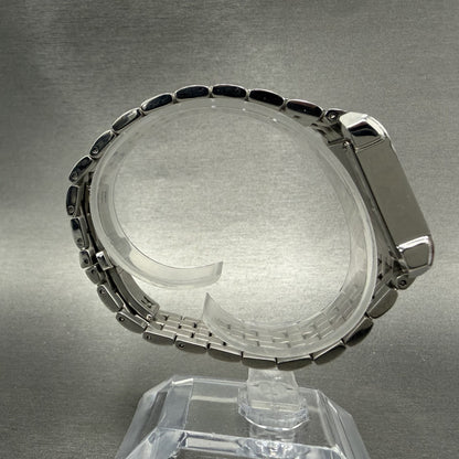Croton Tank Watch Women 23mm MOP Dial Steel Diamond Bezel Rectangle New Battery8