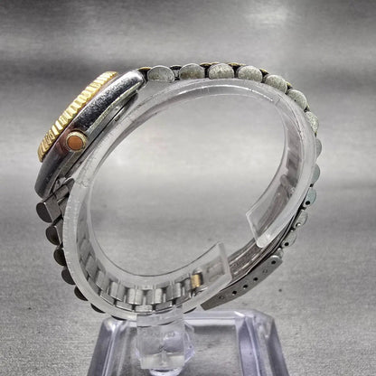 Seiko Watch Women 24mm Silver Dial Two Tone Daydate Round 7N83-0040 New Battery6