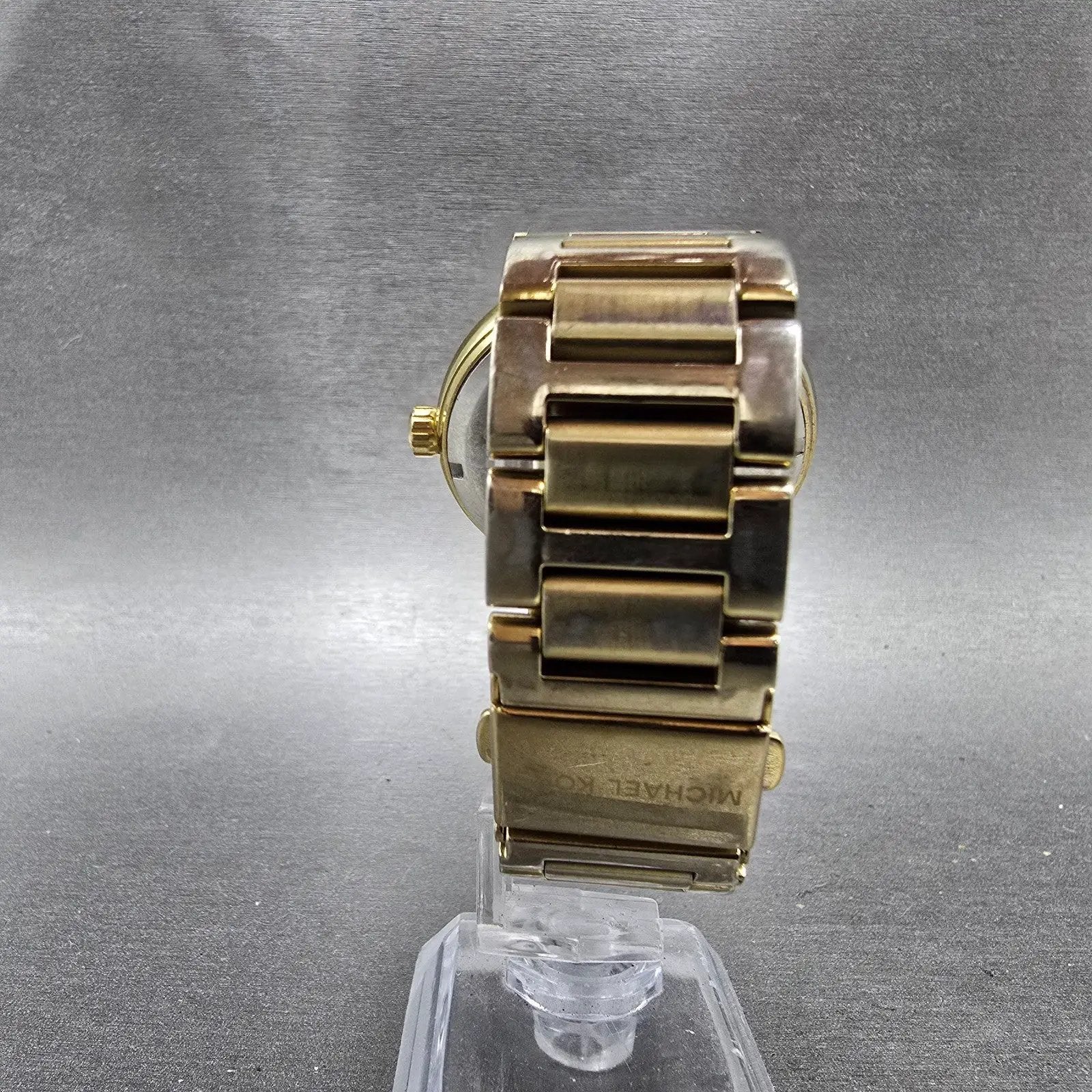 Michael Kors Skyler Watch Women 41mm Champagne Dial Gold Tone MK-5867 New Batt7