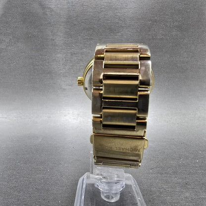 Michael Kors Skyler Watch Women 41mm Champagne Dial Gold Tone MK-5867 New Batt7