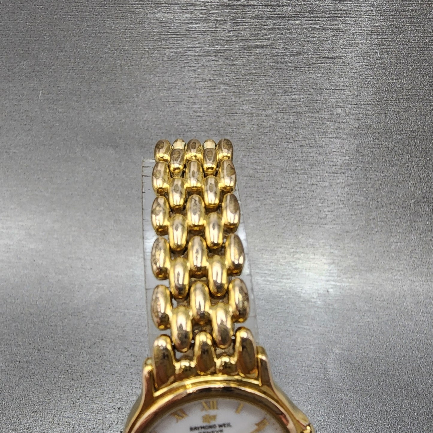 Raymond Weil Watch Women 24mm White Dial Gold Tone Date Round 5368 New Battery4