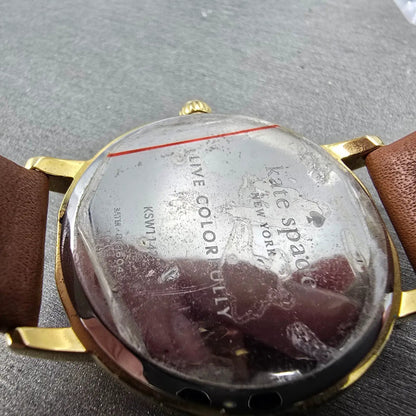 Kate Spade Metro watch Women 34mm Mop Dial Gold Round KSW1142 New Battery9