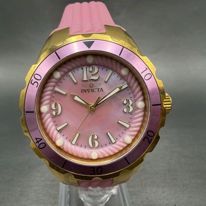 Invicta Angel Dive Watch Women 38mm MOP Dial Gold Tone Round 23744 New Battery0