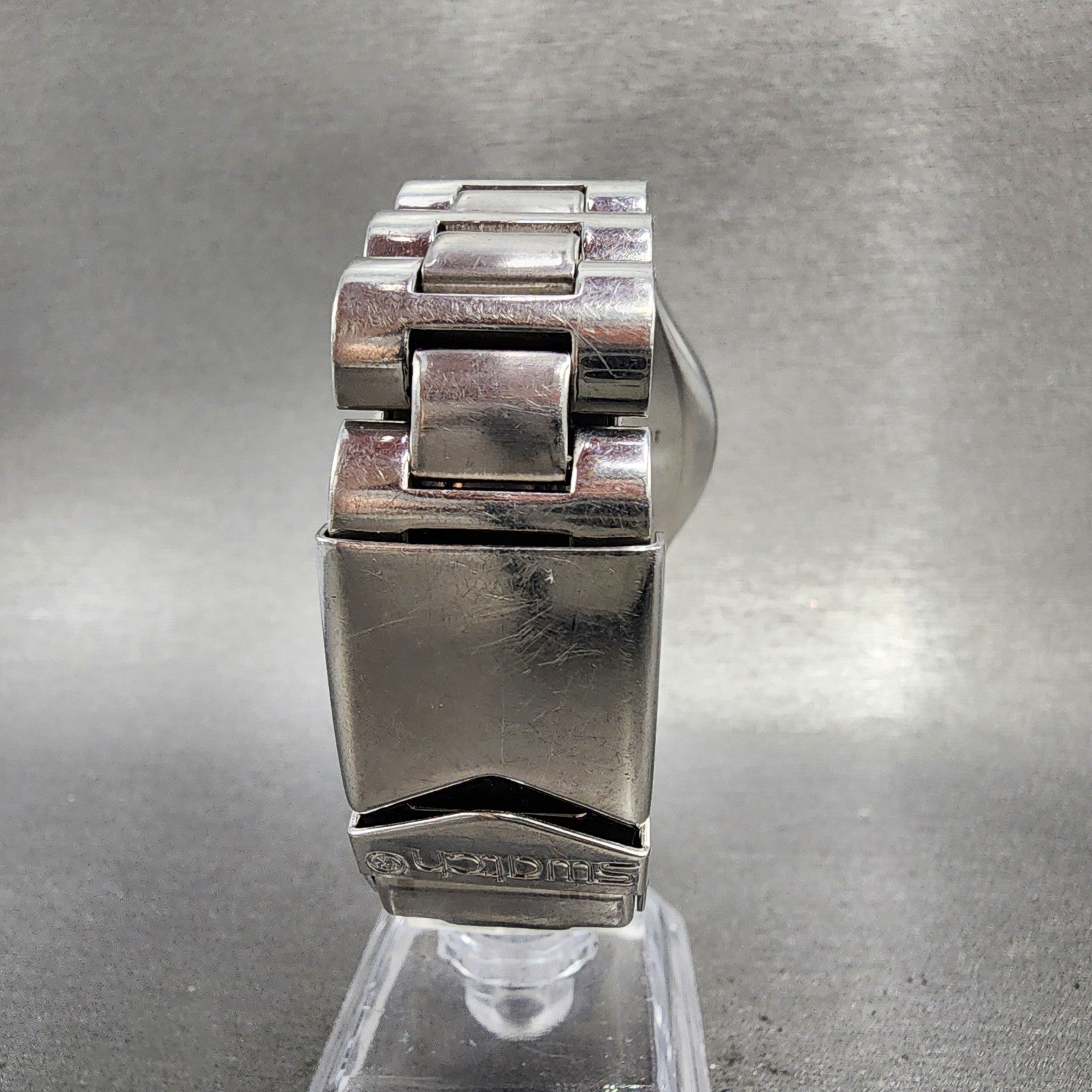 Swatch Irony Happy Joe Watch Men 37mm Gray Dial Steel Date Round New Battery NG17