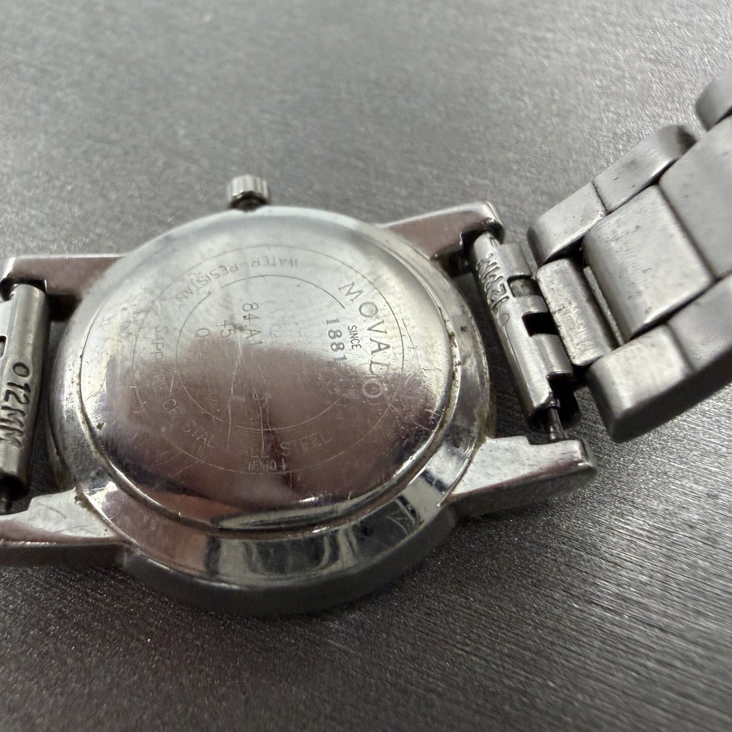 Movado Museum Watch Women 25mm Black Dial Steel Round 84.A1.0845 New Battery9