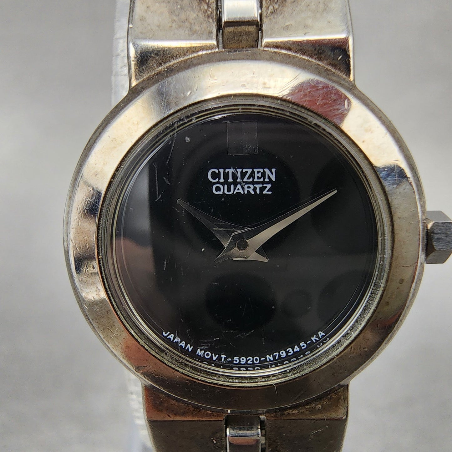 Citizen Watch Women 20mm Black Dial Silver Tone Round 5920S68997 New Battery1