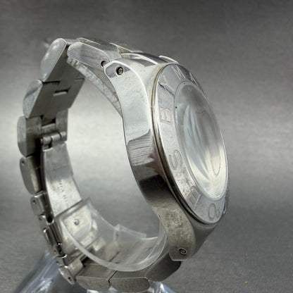 Marc Jacobs Blade Watch Women 36mm Silver Dial Stainless Steel Round New Battery3