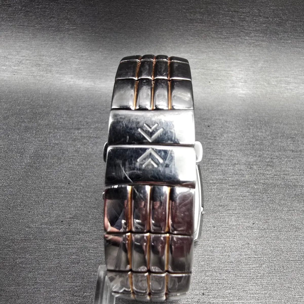 Skagen Watch Women 32mm MOP Dial Two Tone Daydate Square 626SSXR New Battery7