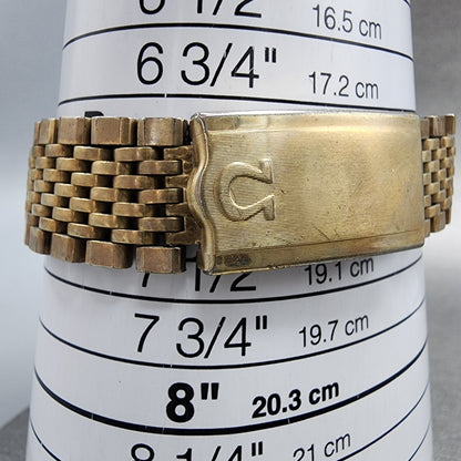Omega Seamaster De Ville Watch Men 35mm Gold Dial Gold Filled 196.0075 PARTS11