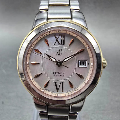 Citizen Eco-Drive Xc Watch Women 26mm MOP Dial Two Tone E011-T010580 Round Runs0