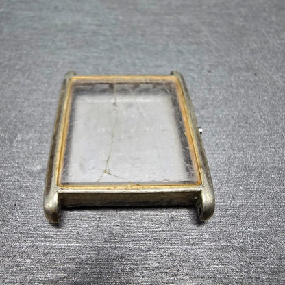Seiko 6020-5059 Watch Case Gold Tone Rectangle 25mm Vintage2