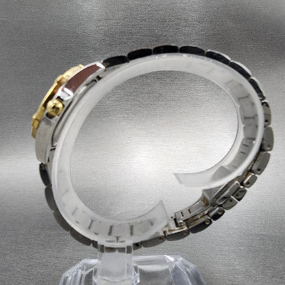 Bulova Crystal Watch Women 28mm MOP Dial Two Tone Round 98R236 New Battery6