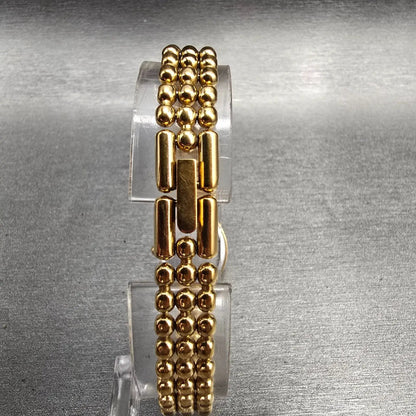 Bulova Watch Women 17mm Gold Dial Gold Tone Oval 92F51 New Battery Vintage7