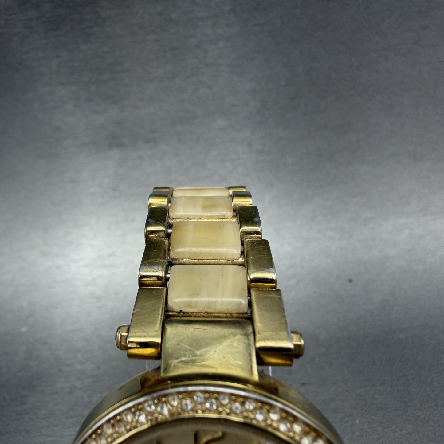 Michael Kors Mini Parker Watch Women 33mm Champange Dial Gold MK-5842 New batt4