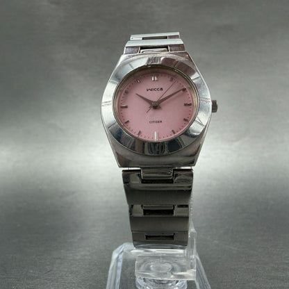 Citizen Wicca Watch Women 26mm Pink Dial Silver Tone 1032-L19451 New Battery5