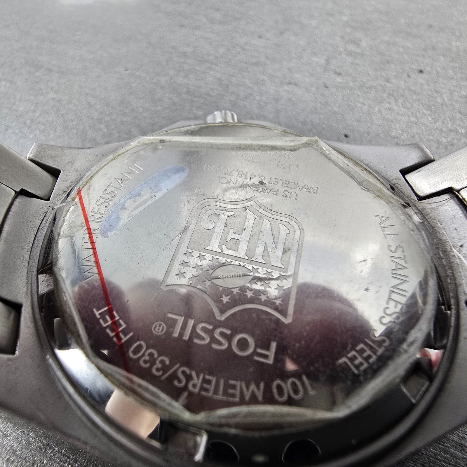 Fossil Colts Watch Men 40mm Blue Dial Silver Tone Date NFL-1086 New Battery9