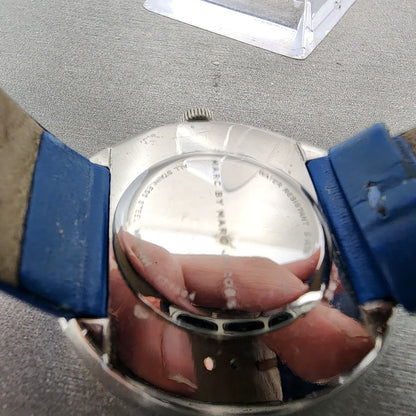 Marc Jacobs Peggy Watch Women 36mm Blue Dial Steel Round MBM1364 New Battery10