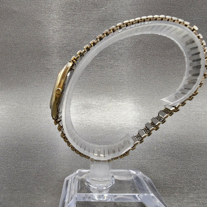 Seiko Watch Women 21mm White Dial Gold Tone Date 2a22-5080 New Battery READ!!!!!