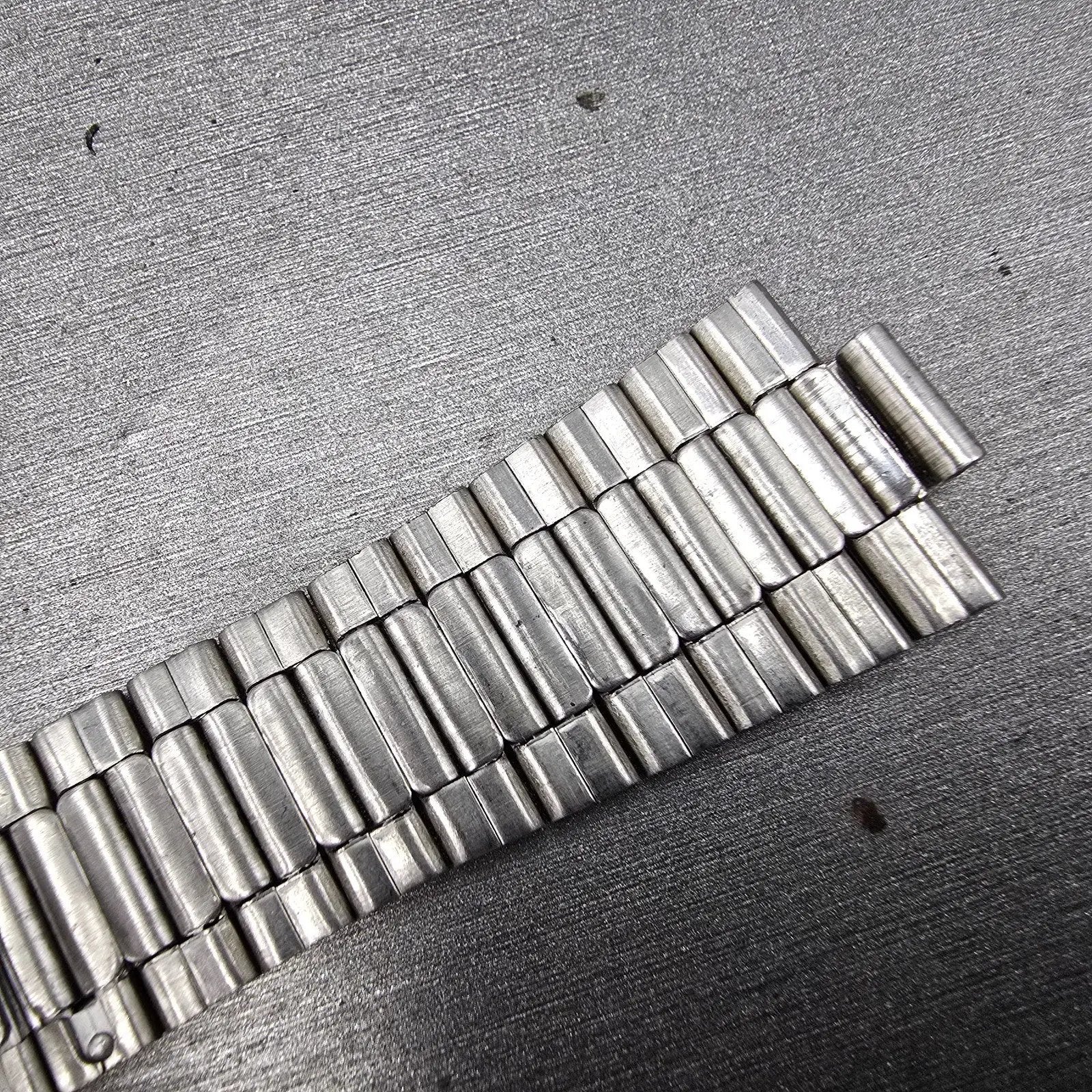 Seiko  Bracelet 20mm Stainless Steel Silver Tone Tri Folding Clasp VTG Japan11