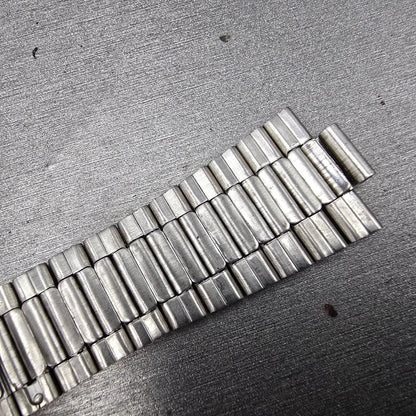 Seiko  Bracelet 20mm Stainless Steel Silver Tone Tri Folding Clasp VTG Japan11
