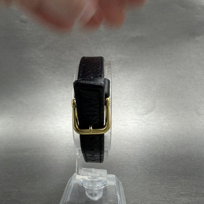 Citizen Tank Watch Women 18mm Black Dial Gold Tone Rectangle 3220-325435 New Bat7