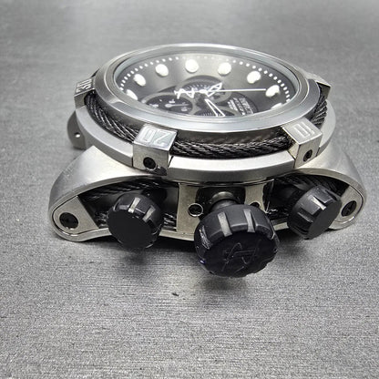 Invicta Reserve Bolt Zeus Chronograph Watch Men 52mm Black Dial Steel Date NewBa5