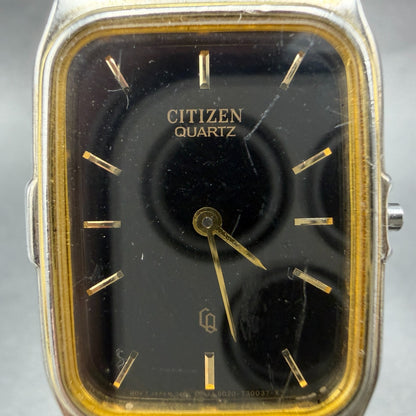 Citizen CQ Tank Watch Men 24mm Black Dial Two Tone Rectangle 5020-917817 PARTS2