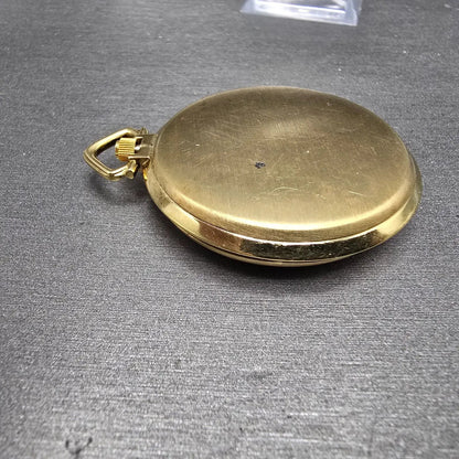 Wittnauer Pocket Watch Men 43mm Champagne Dial Gold Daydate SILHOUETTE New Batt12