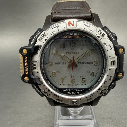 Casio Protrek Twincept PRT-50 Watch Men 51mm Analog Digital Black PARTS0