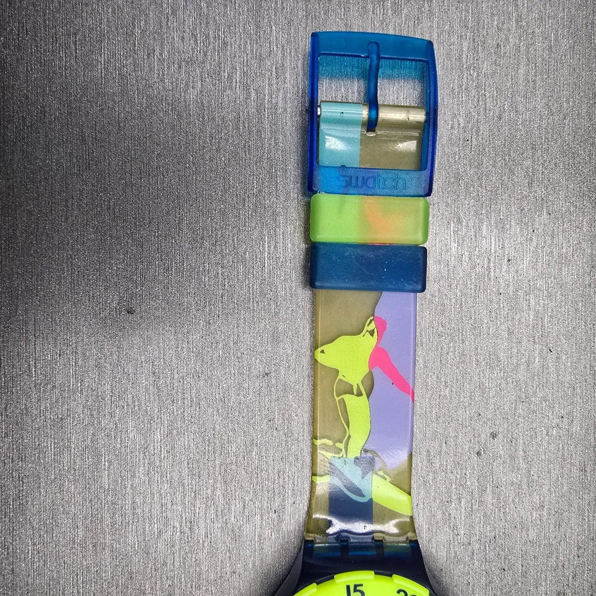 Swatch Scuba 200 Over The Wave Watch Men 38mm Blue Dial Two Tone SDN105 New Batt10