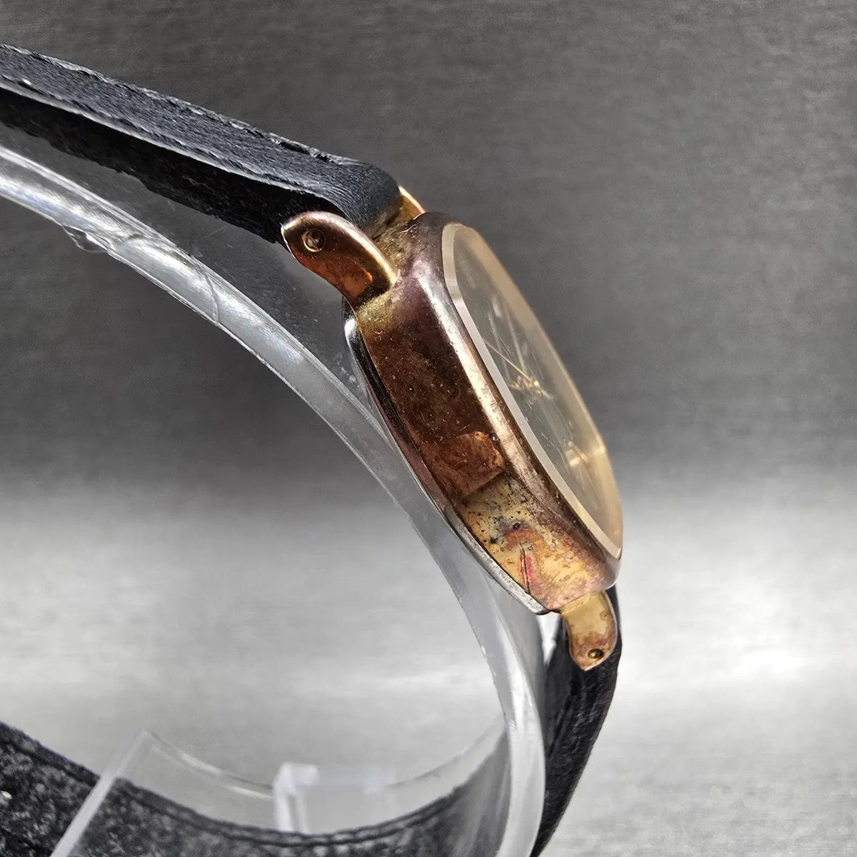 Seiko Watch Women 21mm Black Dial Gold Tone Oval 5421-5050 New Battery Vintage3