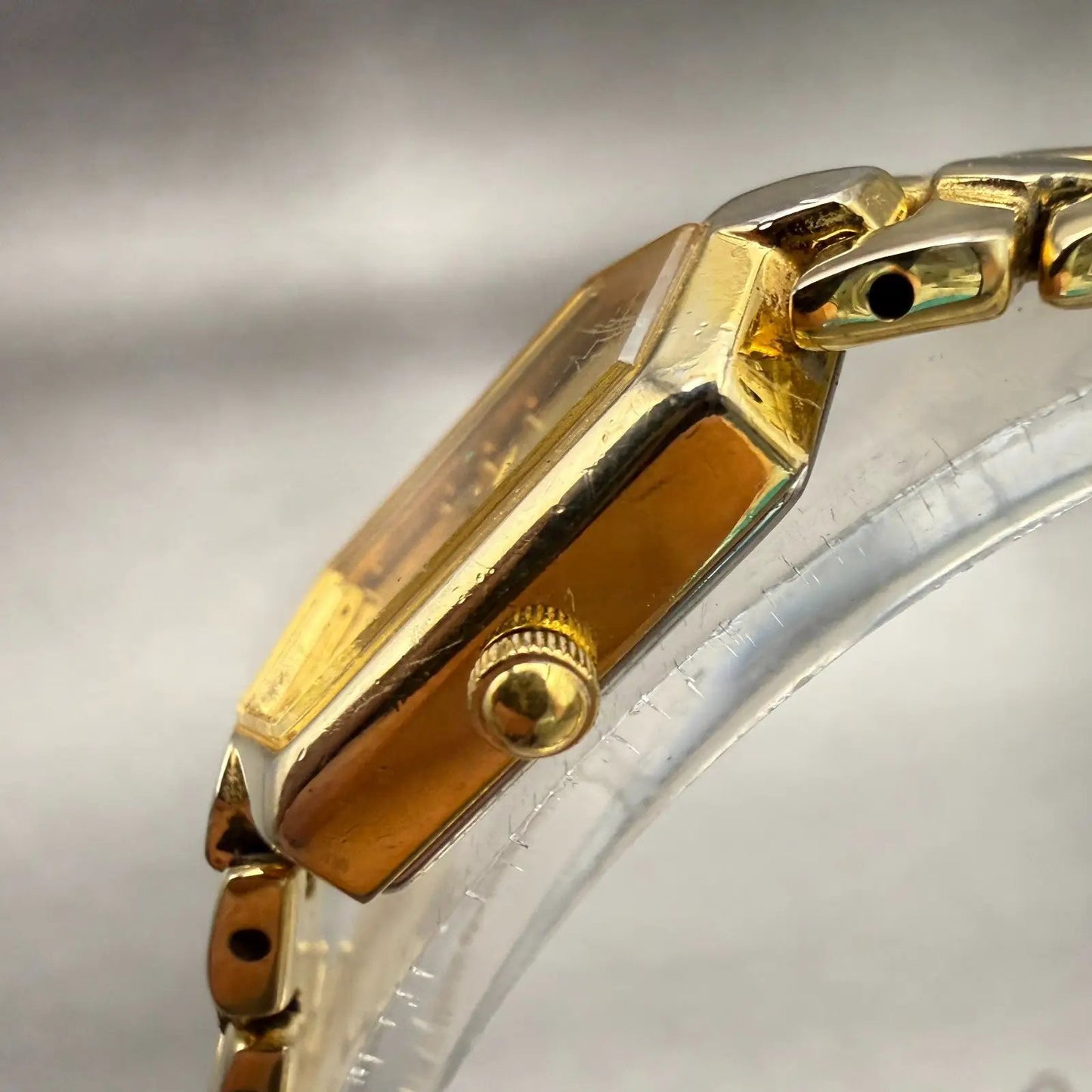 Citizen Watch Women 13mm Gold Dial Gold Tone Rectangle 5421-S41185 New Battery2