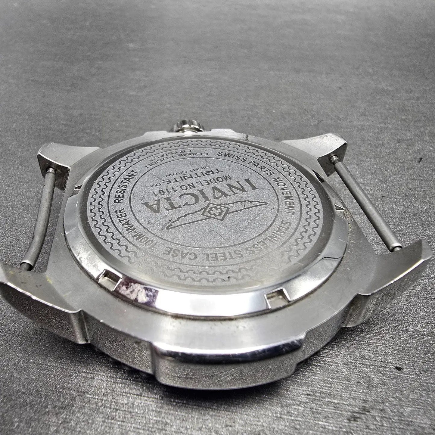 Invicta Dive Watch Men 48mm White Dial Silver Tone Round 1101 New Battery7