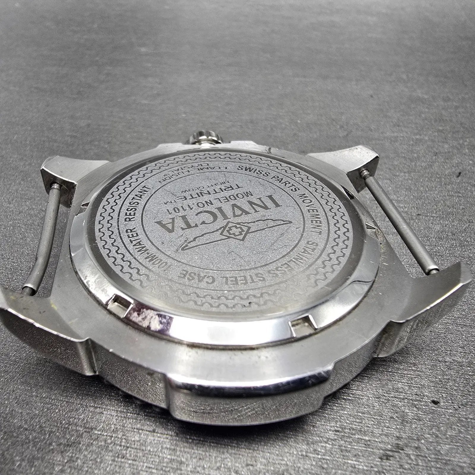 Invicta Dive Watch Men 48mm White Dial Silver Tone Round 1101 New Battery7